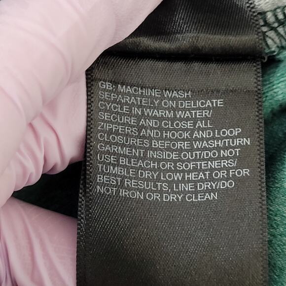 North-Face Colorblock Jacket Womens S/M 19x25 Green Black - Picture 10 of 16